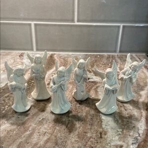 Set of 6 Ceramic Angel Figurines